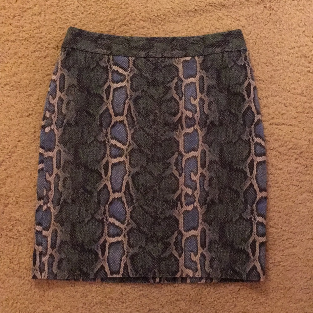 LOFT snake print pencil skirt